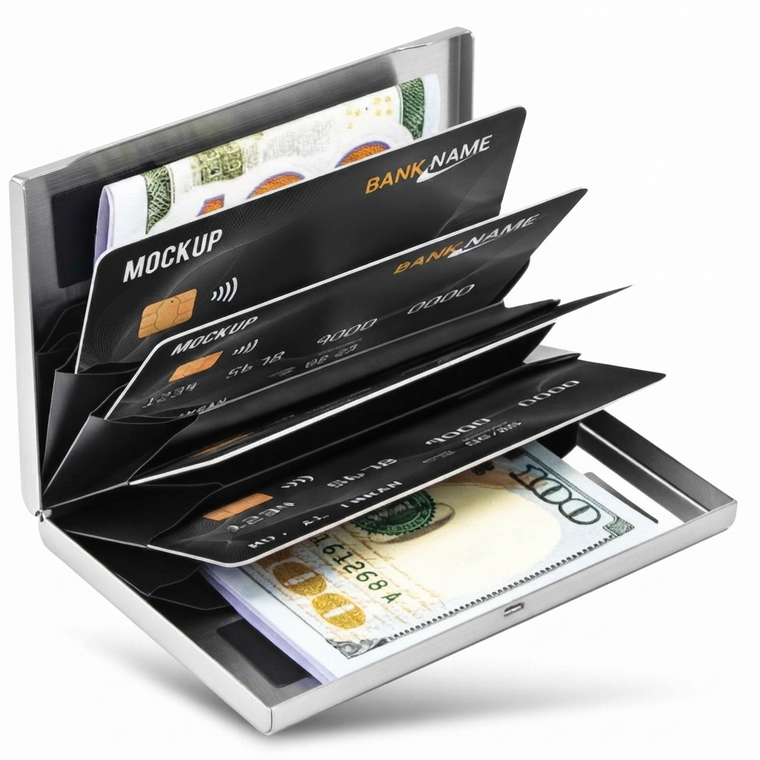 RFID Blocking Card Holder in slim aluminium